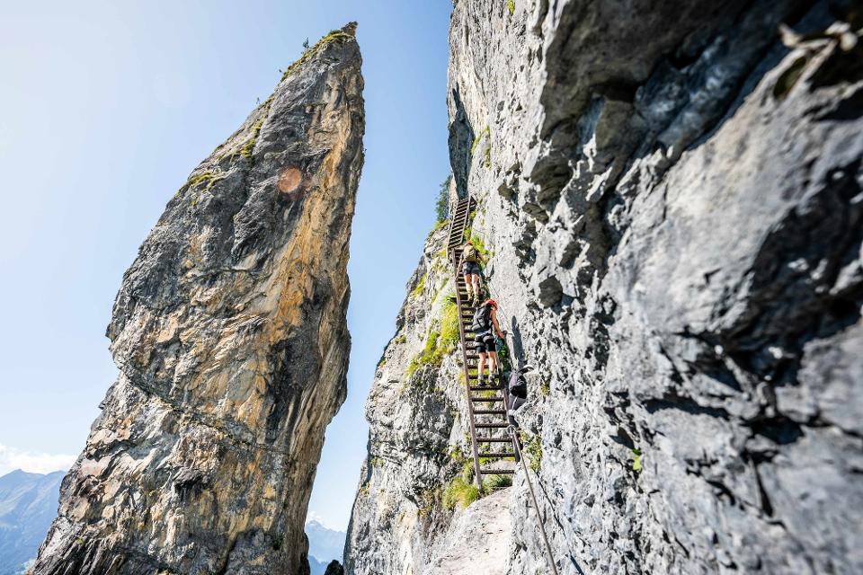 Klettersteig Pinut in Flims