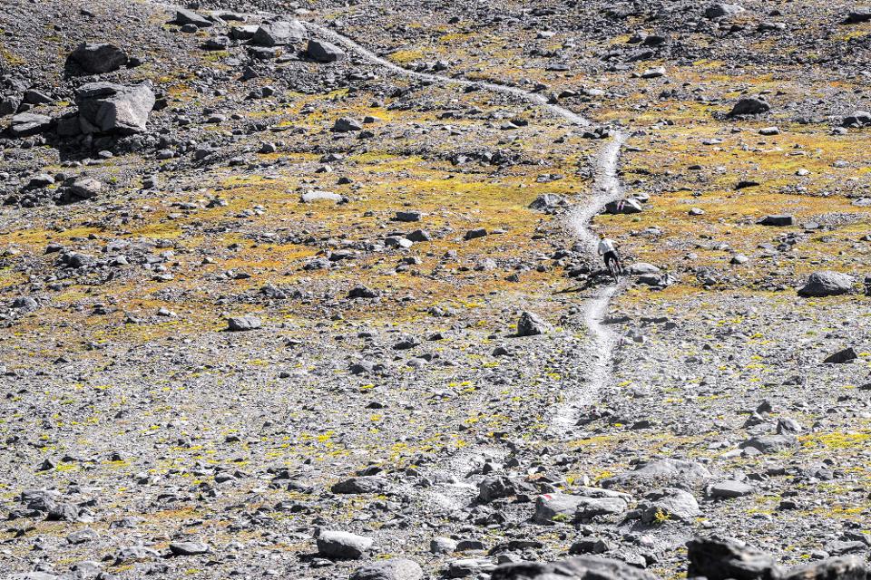 Mountainbiker in Flims Laax Falera