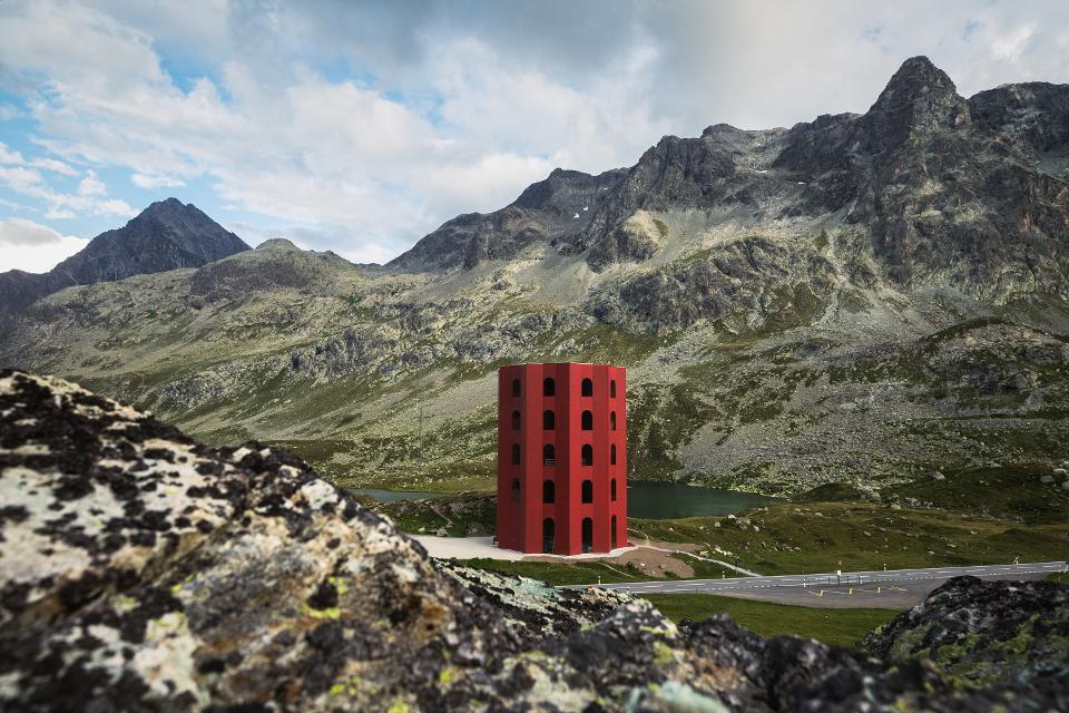 Turm am Julierpass