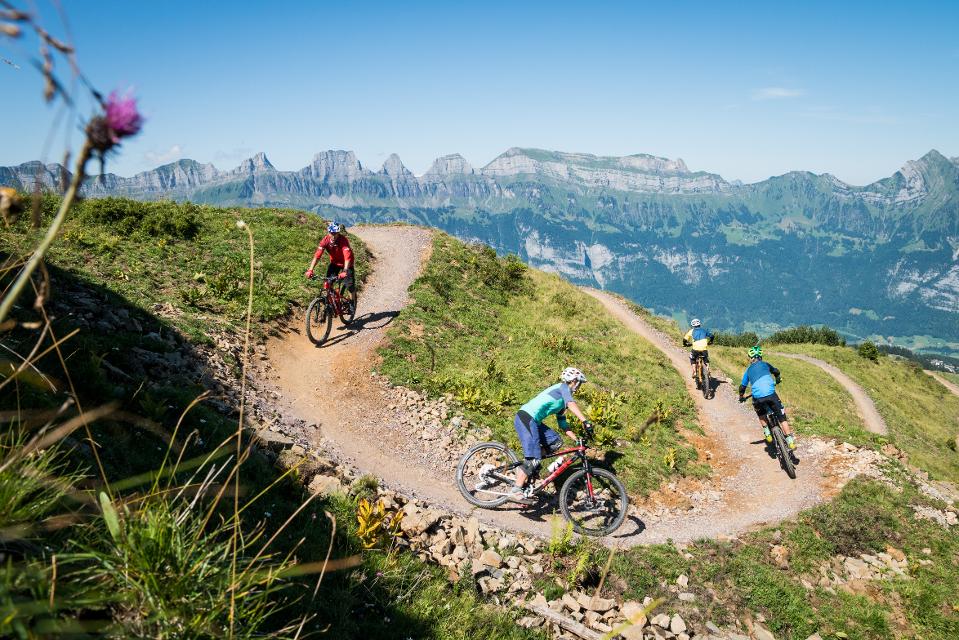 Mountainbiker am Flumserberg