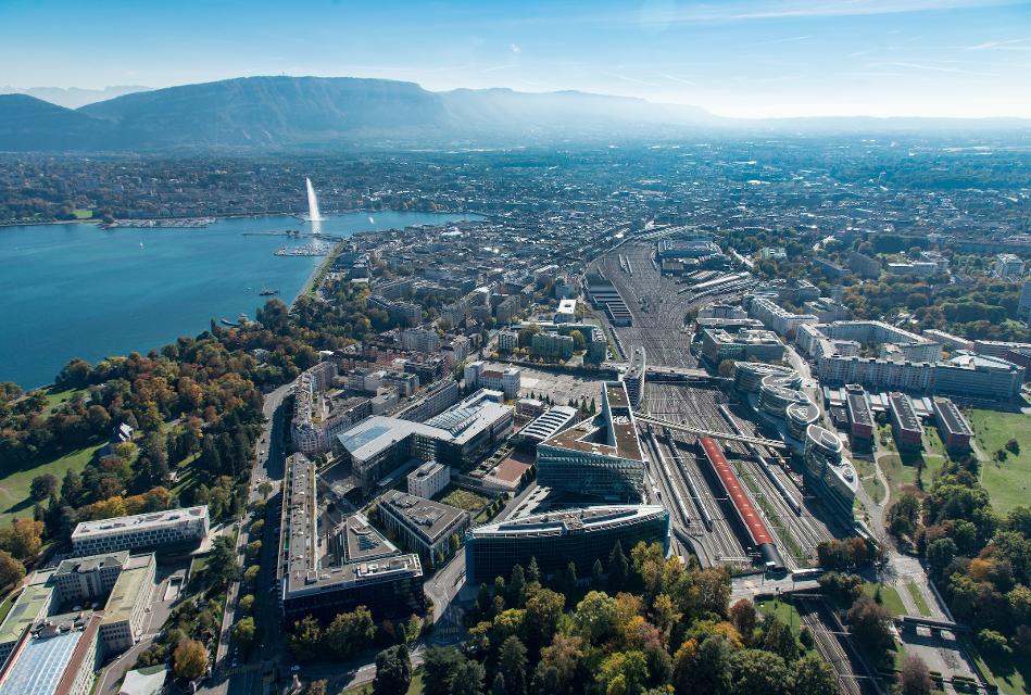 Luftbild von Genf