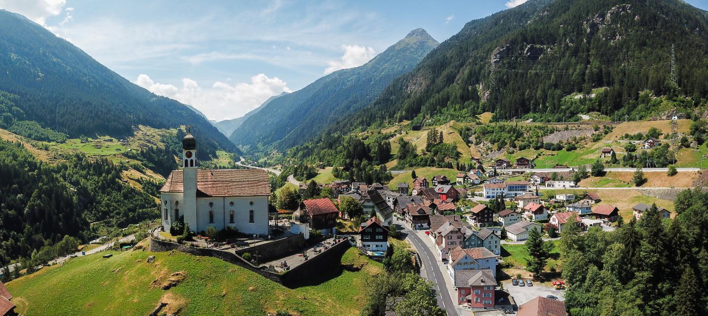 Wassen in der Ferienregion Andermatt, inklusive Kirche