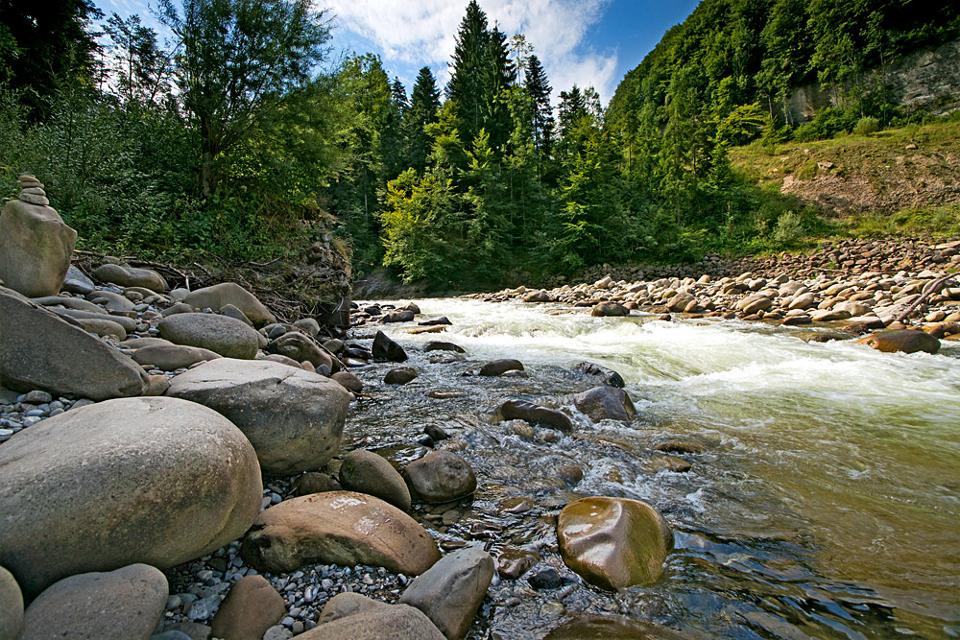 Der Fluss Emme bei Entlebuch