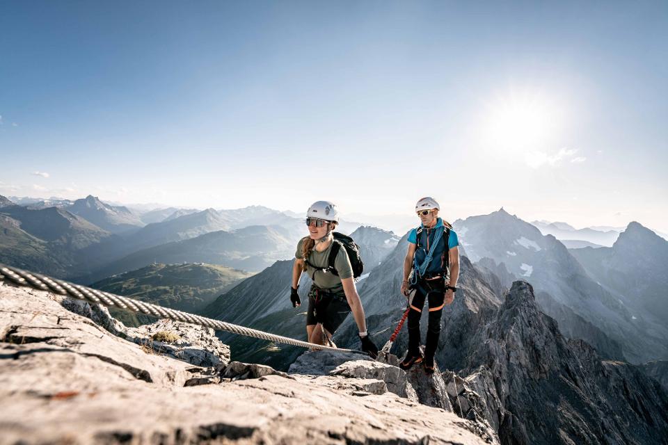 Auf über 2.500m Höhe liegt der Arlberger Klettersteig