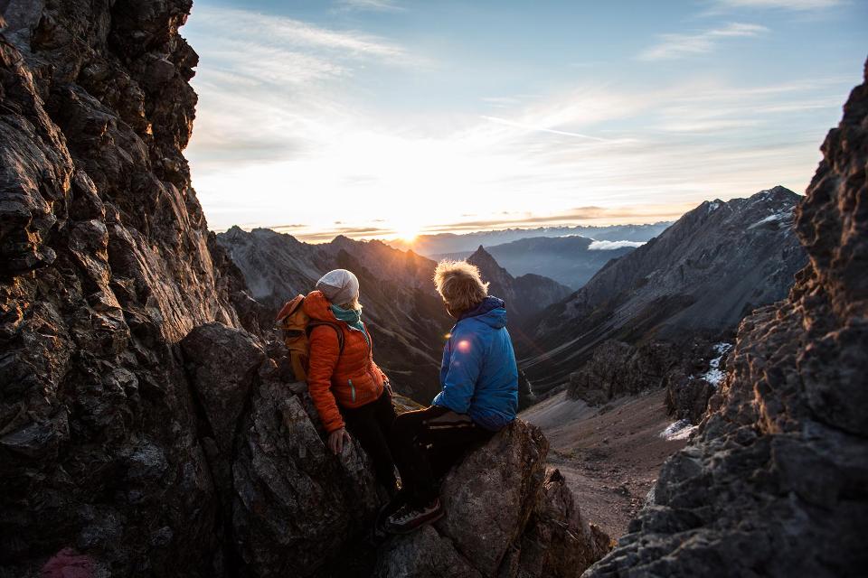 Wanderer in den Bergen von Tirol