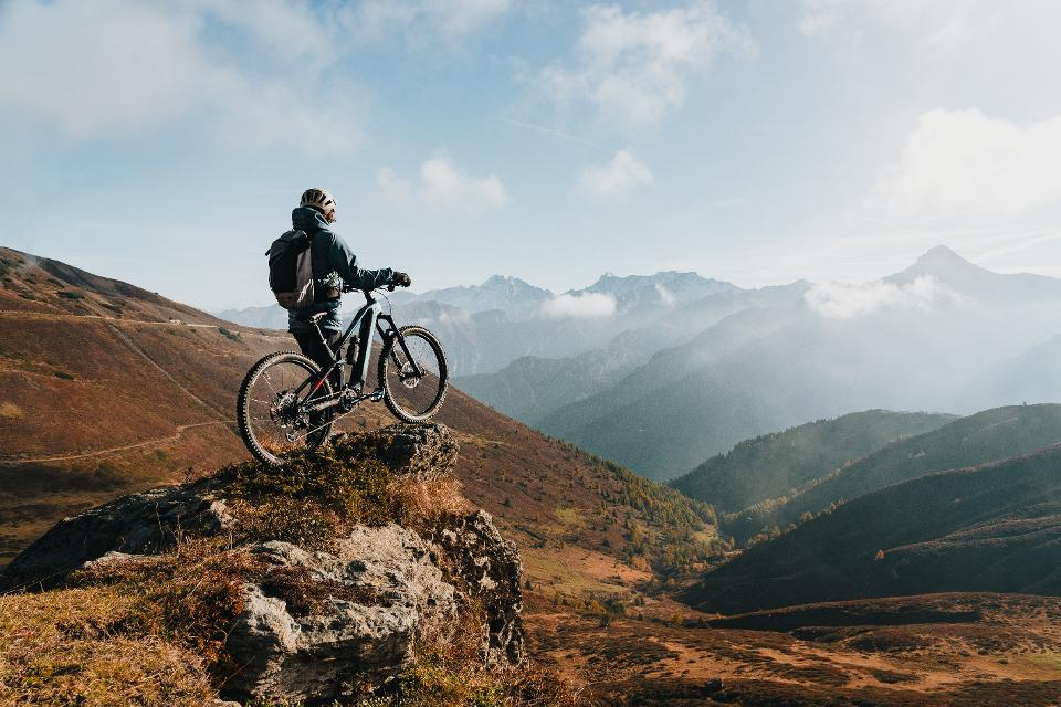 PanosMountainbike Tour von Obernberg aus, über das Fradertal - auf das Flachjoch am Grenzkamm entlang Richtung Sattelberg