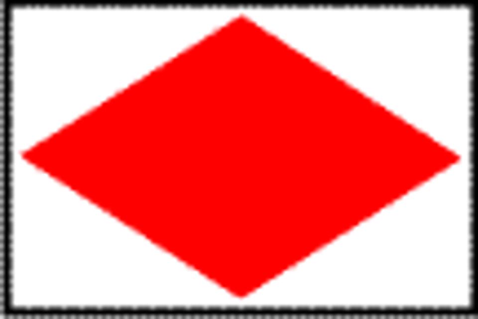 Markierungszeichen Rote Raute