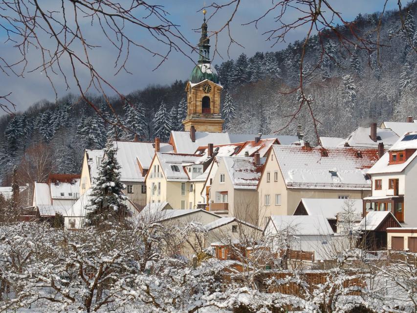 Stadt Pegnitz im Winter