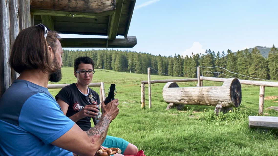 Bierige Pause auf der 3. Etappe nach Zwiesel