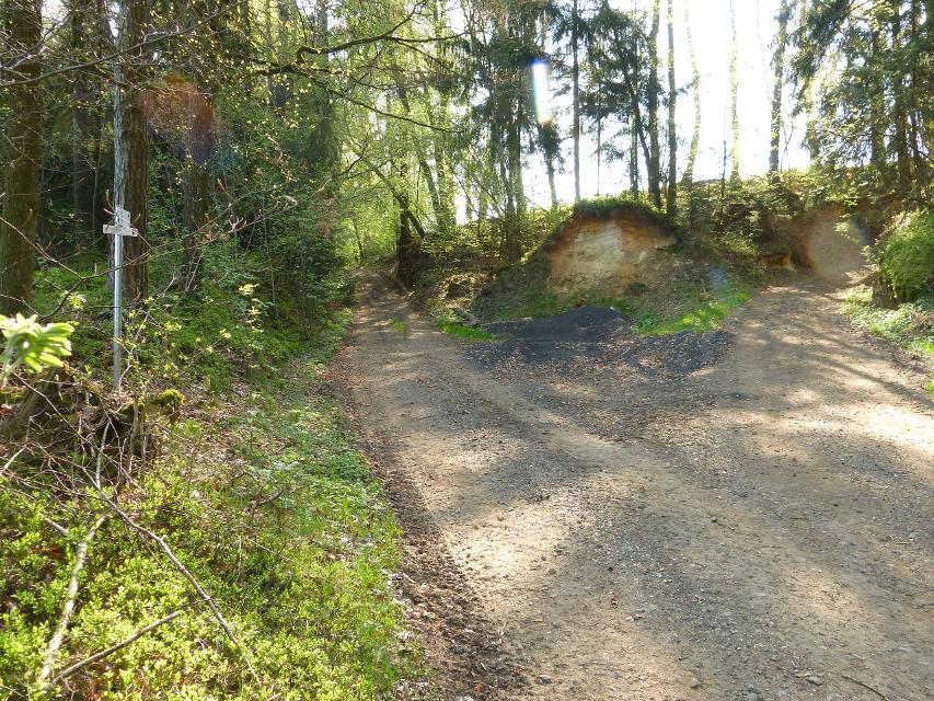 Wegegabelung; Abkürzungsmöglichkeit in Geislareuth
