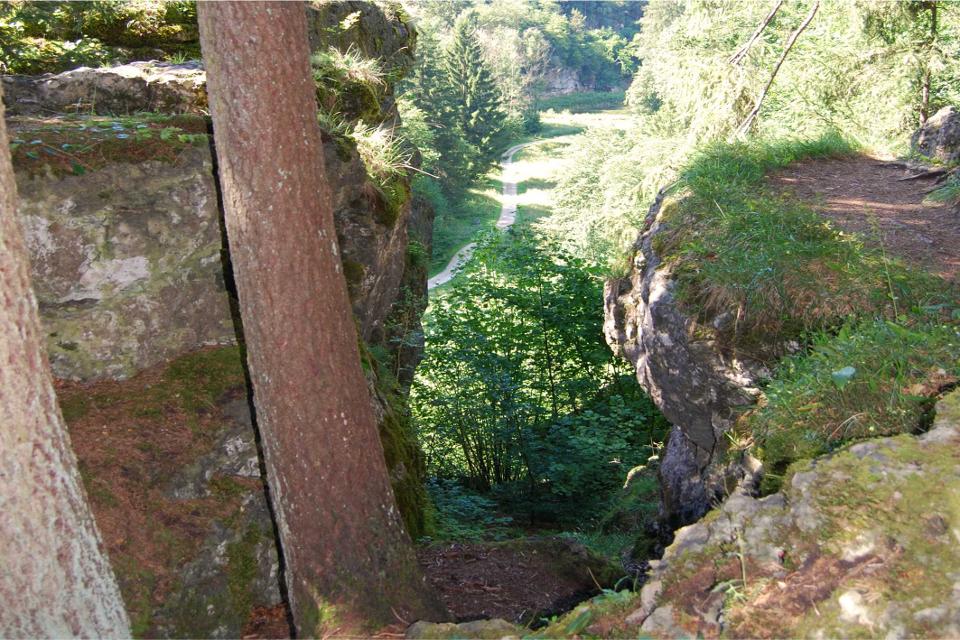 Blick vom Jägersteig ins Klumpertal
