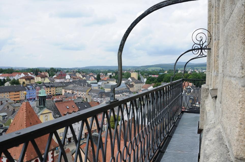 Blick vom Kirchturm über Marktredwitz