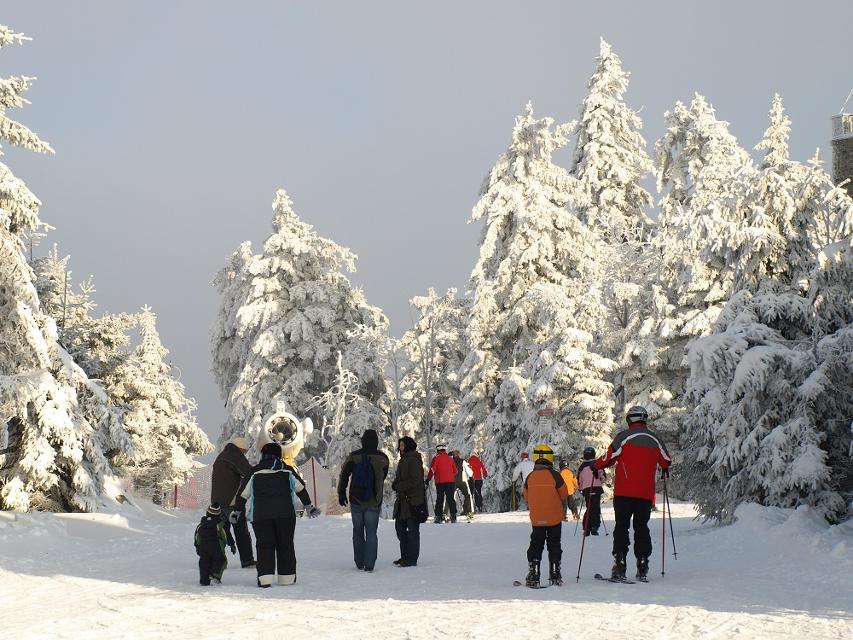 Skifahrer auf dem Ochsenkopf