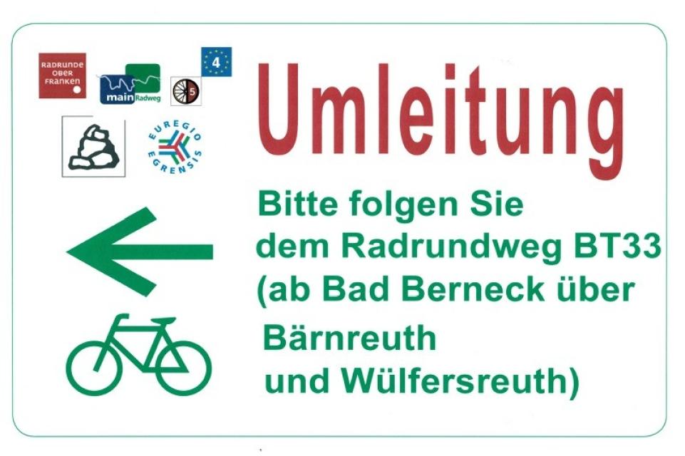 Mainradweg Umleitung