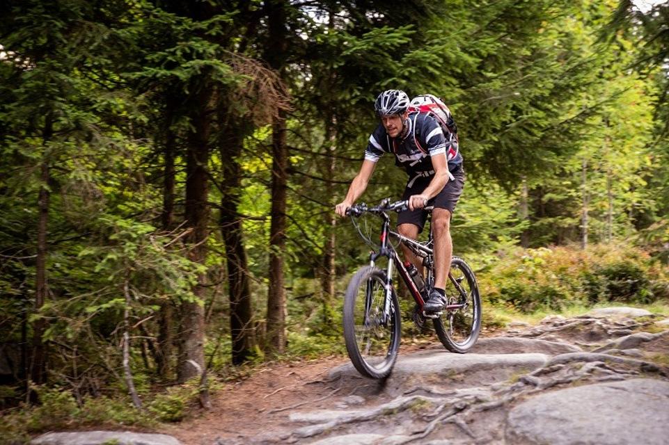 Mountainbiken Radfahren Plattengasse Steinwald-Allianz