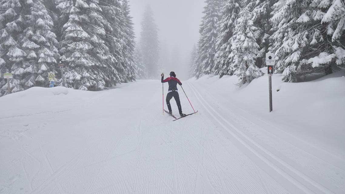 Skilanglaufen am Bretterschachten