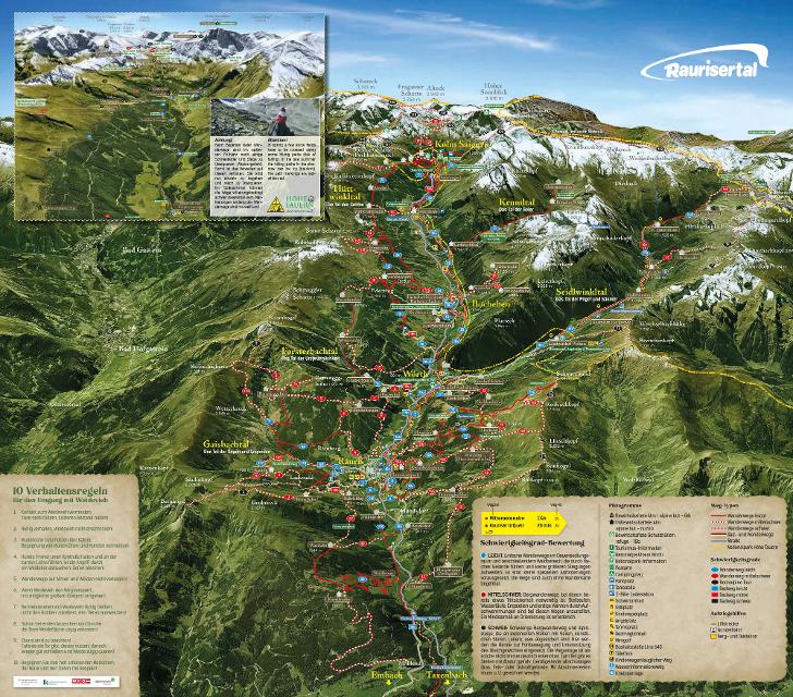 Wanderkarte Raurisertal