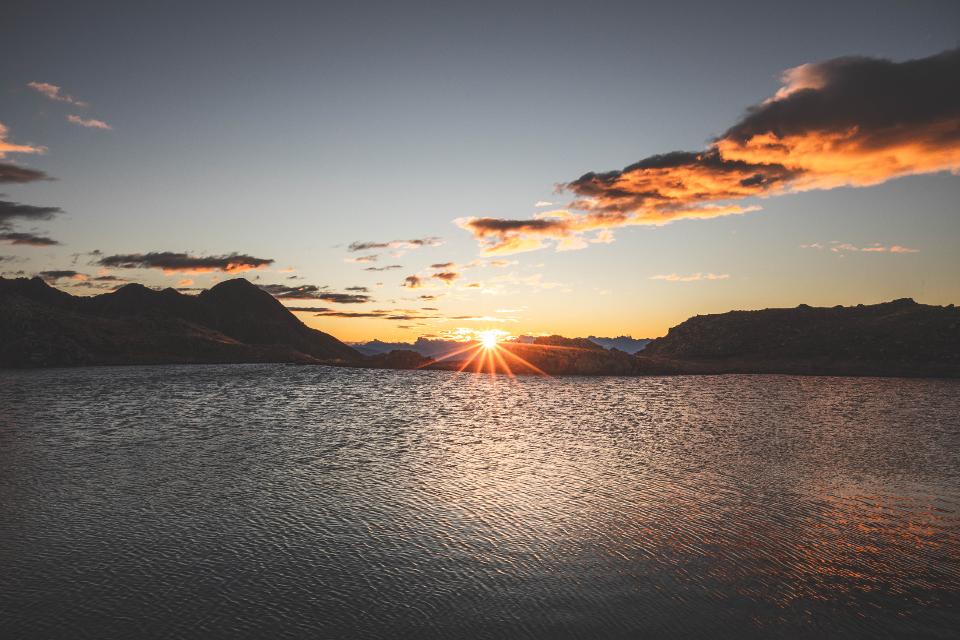 Das Ultental bei Sonnenuntergang