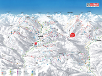 Pistenplan Skicircus Saalbach Hinterglemm Leogang Fieberbrunn