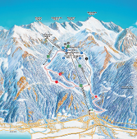 Pistenplan Skigebiet Rofan in Maurach