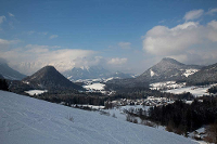 Blick über die Piste Skizentrum Zlaim-Grundlsee