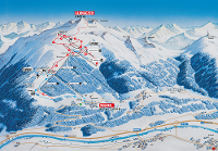 Pistenpanorama Skigebiet Glungezer