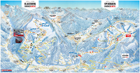 Pistenplan SkiWorld Ahrntal mit den Skigebieten Klausberg und Speikboden
