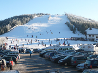 Blick auf die Skipiste Seibleseckle