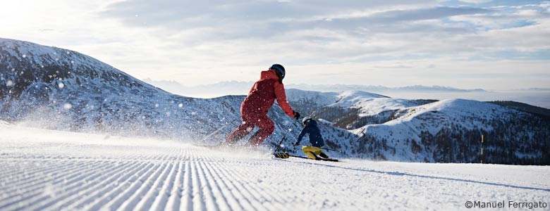 Skifahren im Meraner Land