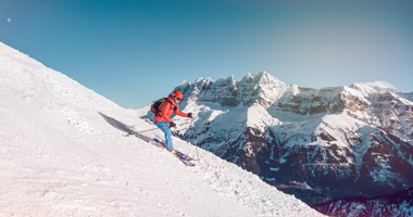 Skifahrer im Wallis