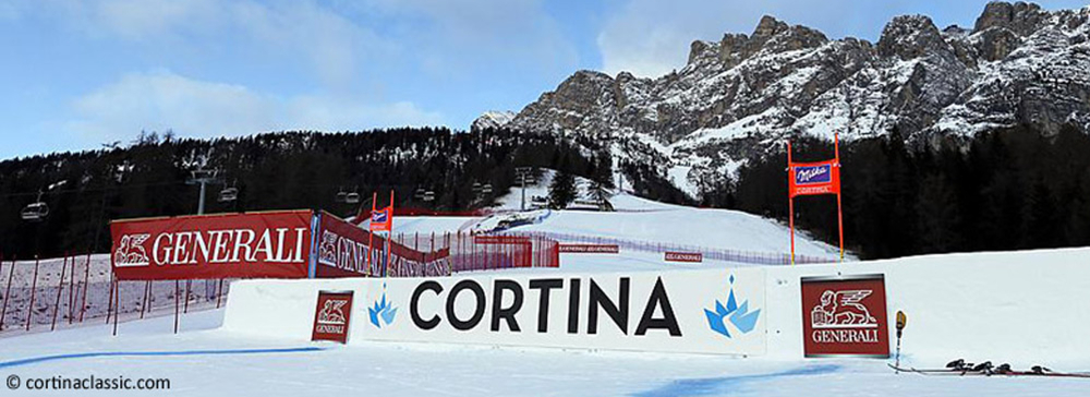 Weltcup-Strecke in Cortina d'Ampezzo
