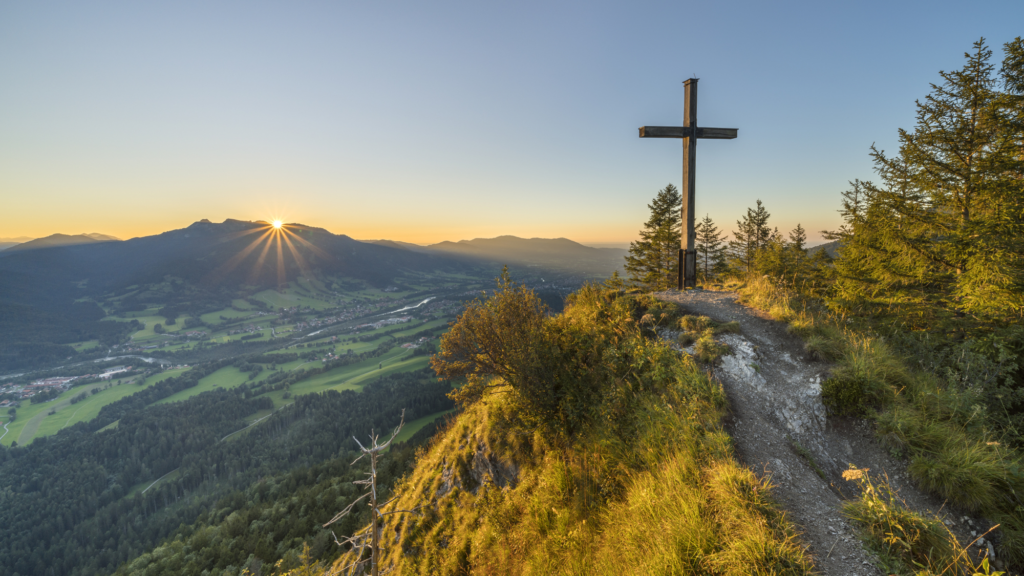 Sonnenuntergang am Grasleiten