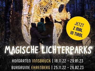 Dieses Jahr können sich Familien an gleich zwei Orten in Tirol von den magischen Lichterparks verzau