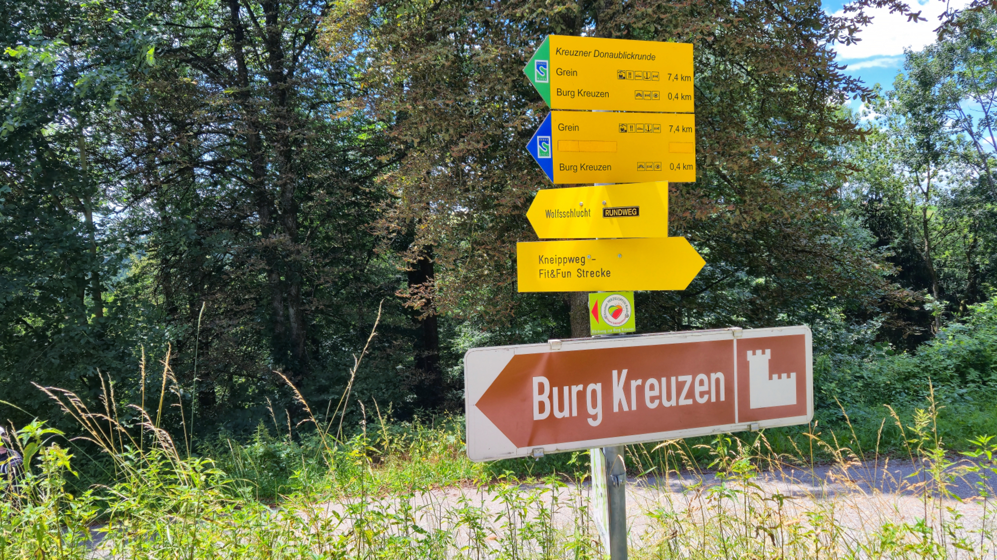 Beschilderung im Wanderdorf Bad Kreuzen