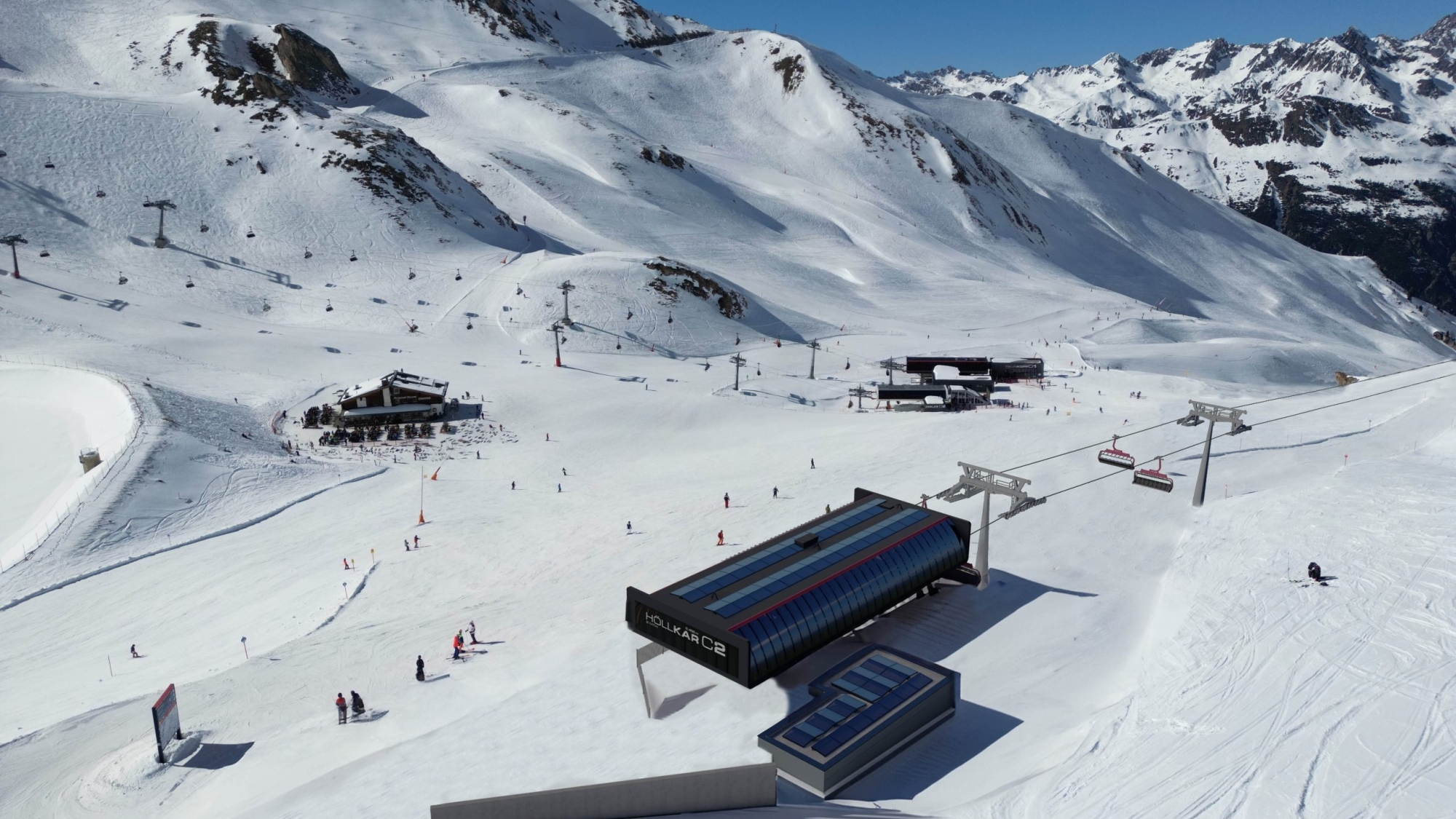 Visualisierung der neuen Höllkar Bergstation