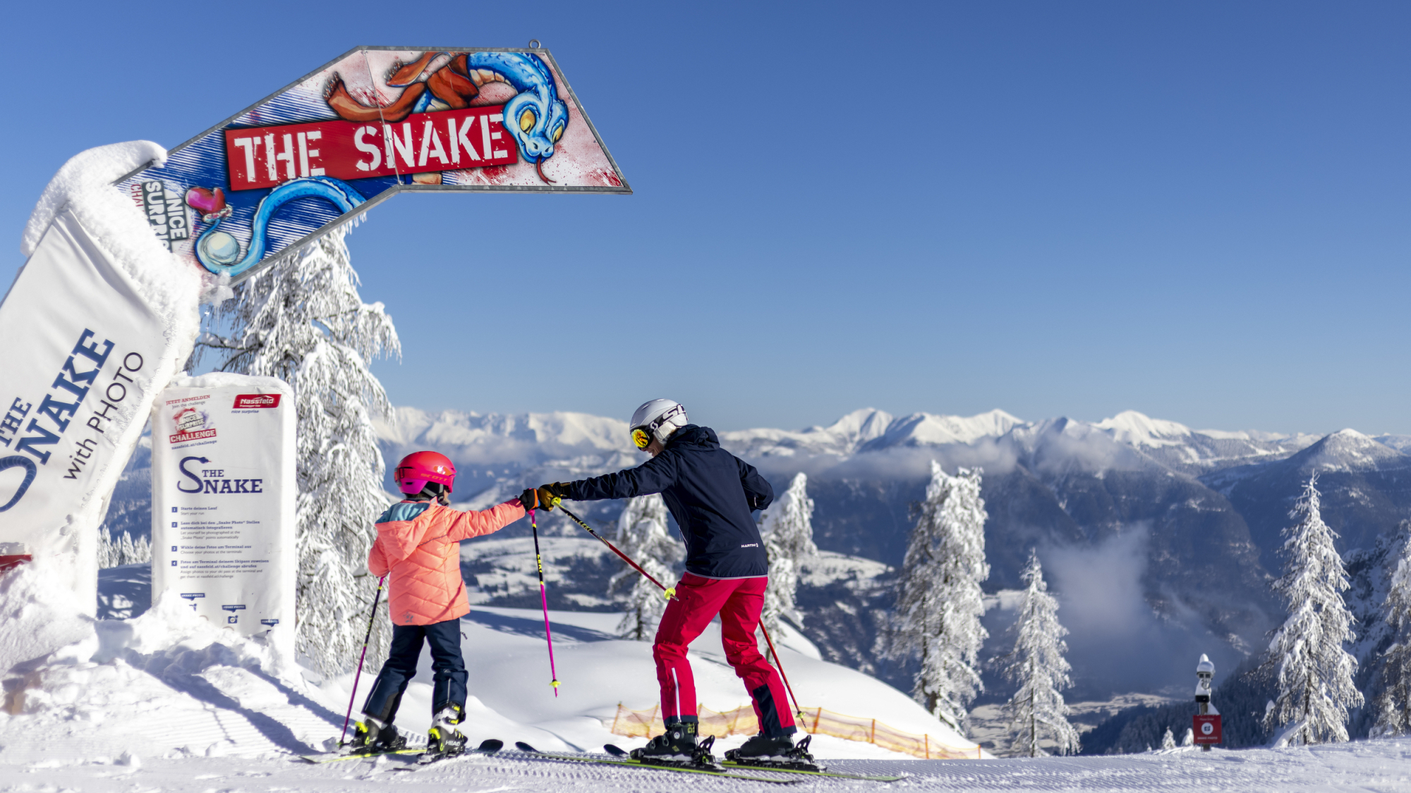 Sonne, traumhafte Bergkulisse und grenzenloser Skispaß in der Region Nassfeld-Pressegger See