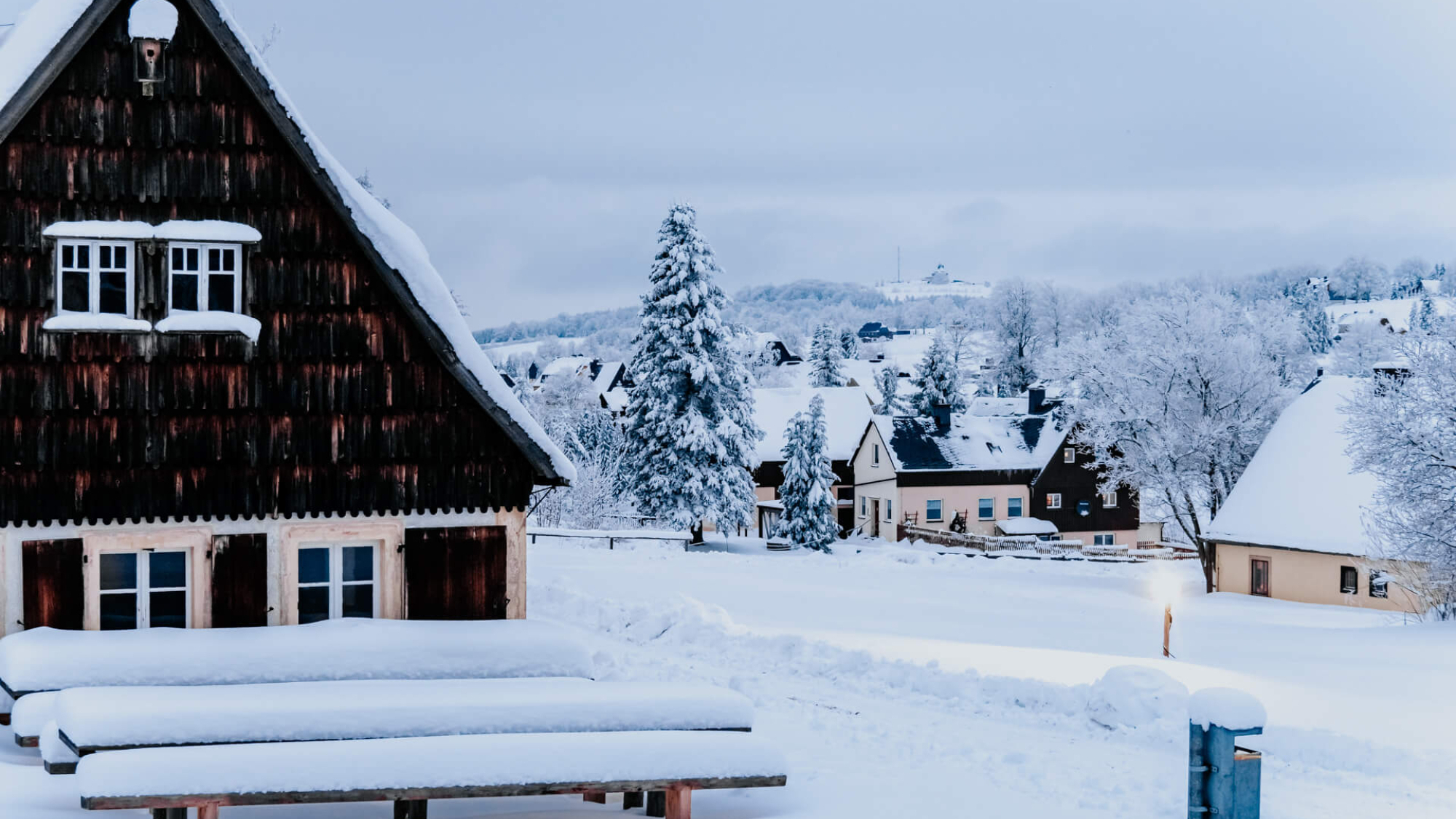 Verschneites Erzgebirge 