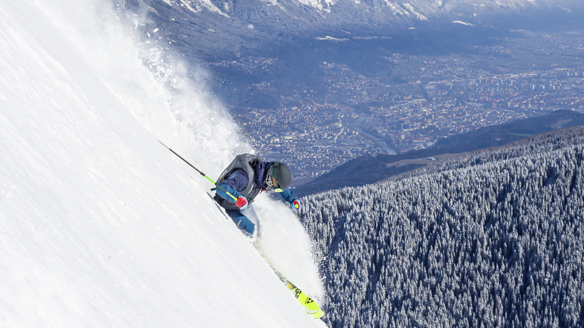 Skifahren auf der Axamer Lizum