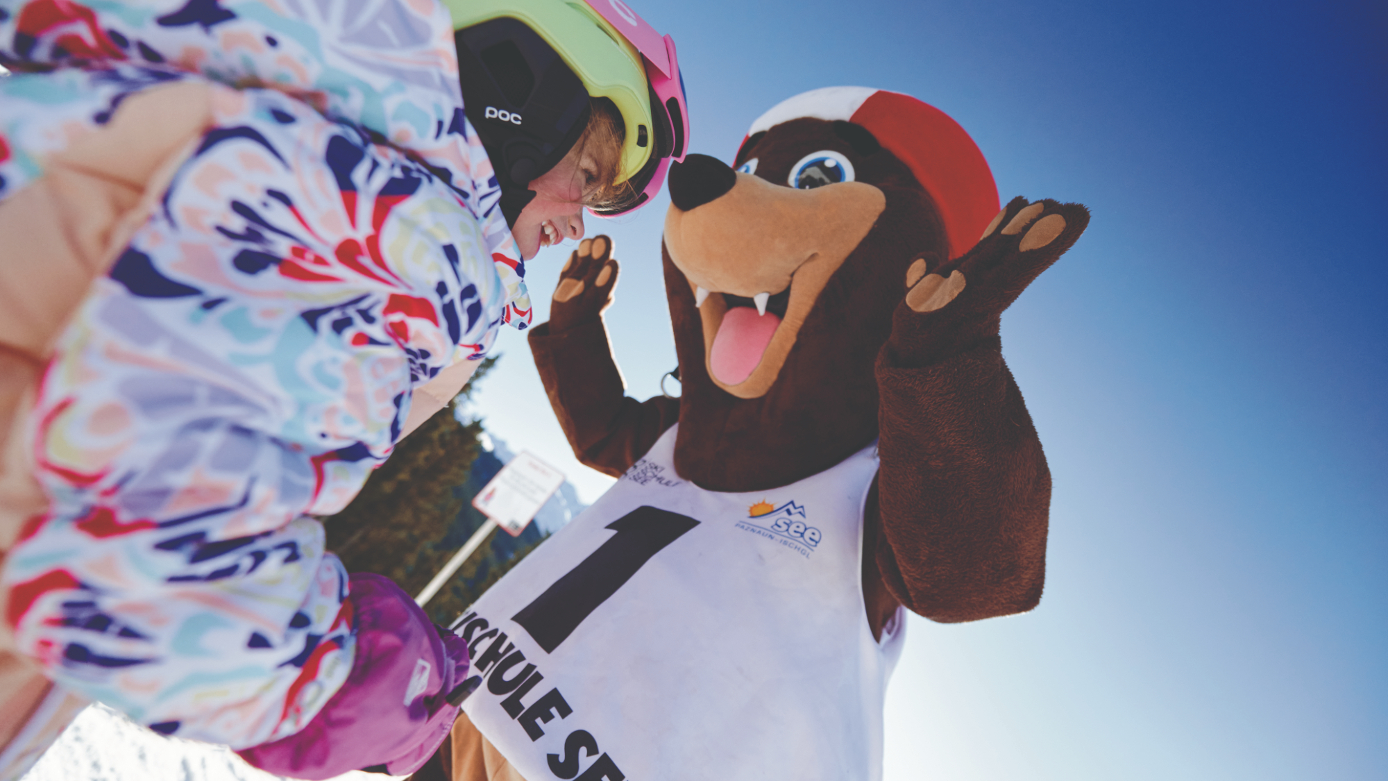 Maskottchen im Skigebiet See