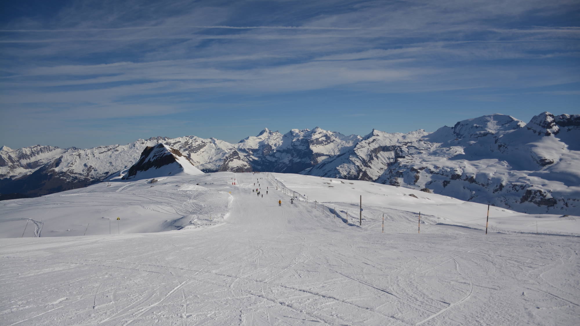 Start der „Les Cascades“ am Grand Platières auf 2480 Meter