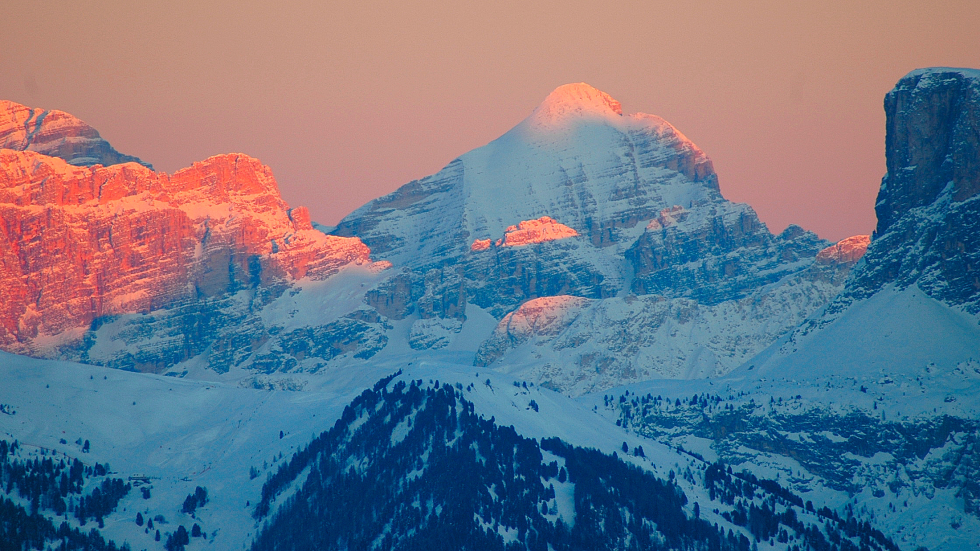 Sonnenuntergang am Puflatsch mit Blick zur Tofana di Rozes (3225m)