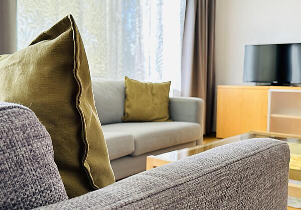 Komfort Apartment - Couchsessel im Wohnzimmer