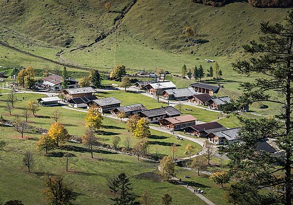 Almdorf von oben