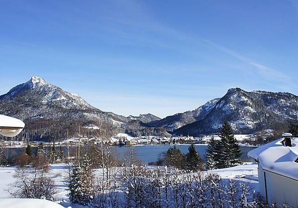 Ausblick auf das winterliche Fuschl
