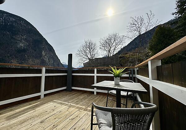 Wunderschöne Aussicht von der Terasse aus