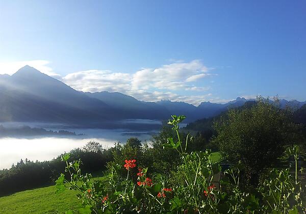 Herbstmorgen auf dem Balkon