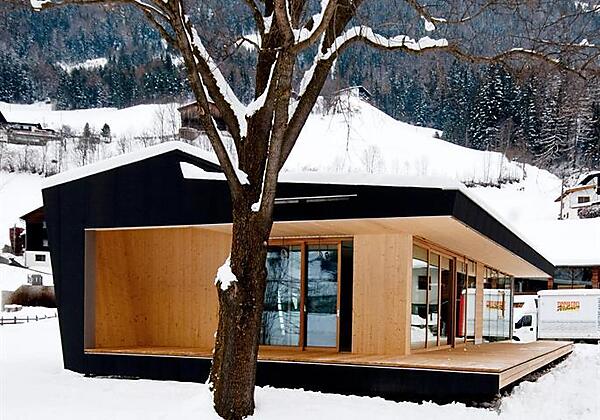 Modulhaus außen Winter 1