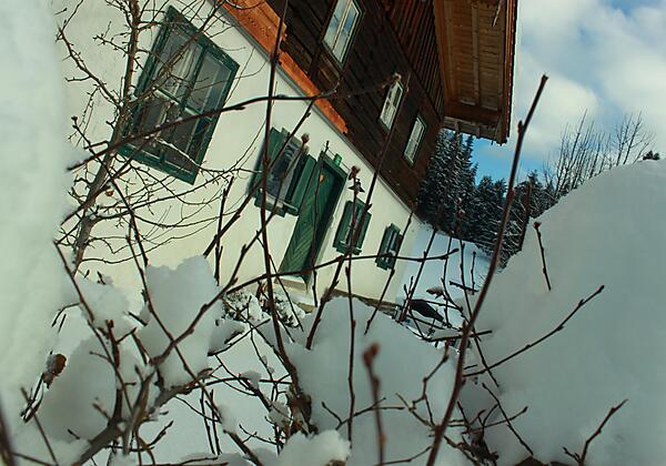 Winteransicht beim Ferienhaus Eckstoa