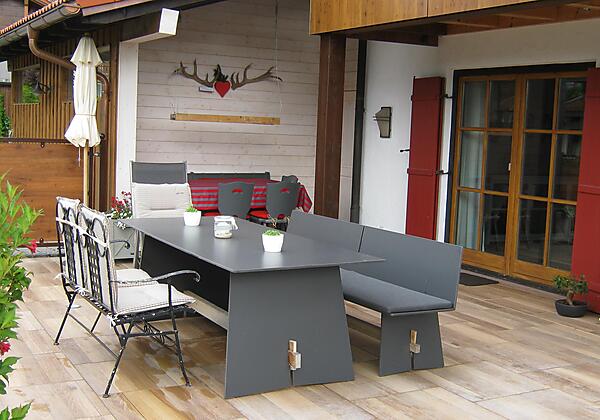 Terrasse Fewo Gartenreich