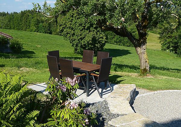 Landhaus Endreß Sitzecke am Grillplatz